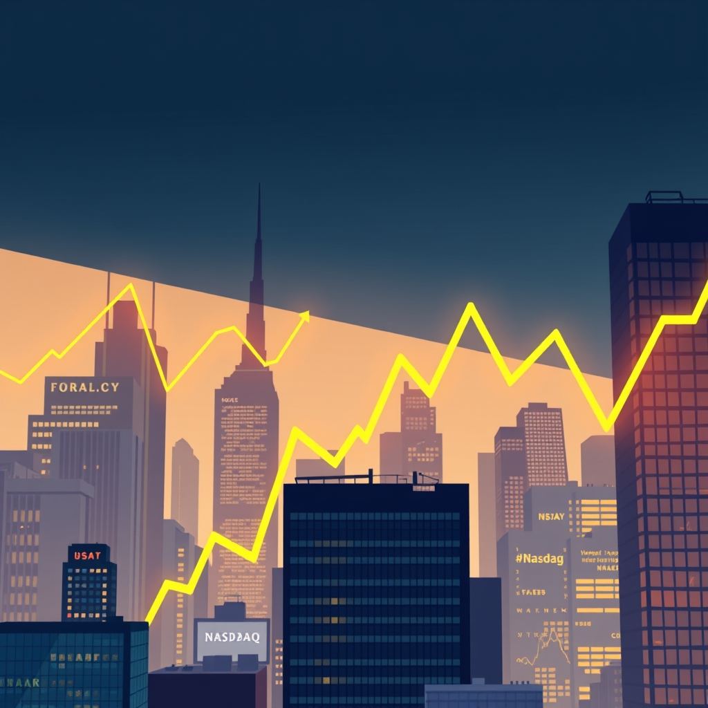 US Stocks Diverge: Nasdaq and S&P 500 Slide as Tech Stocks Retreat