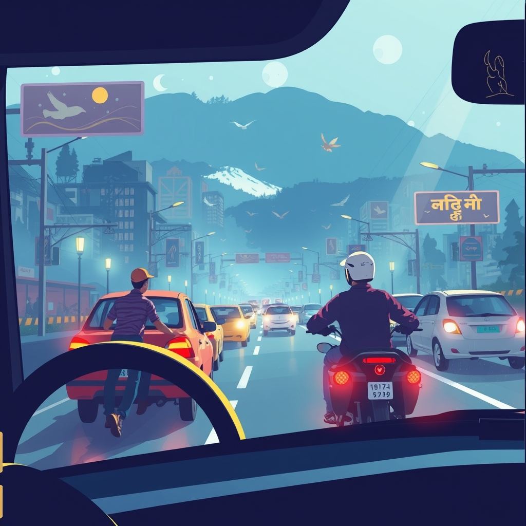 Delhi Driver Causes Traffic Chaos in Shimla