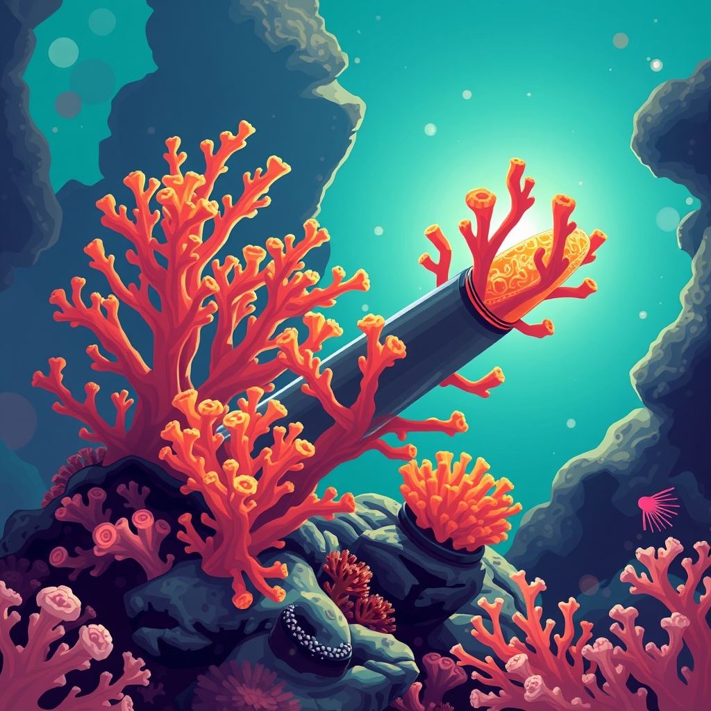 NOAA Plants 26 Lab-Grown Corals at 66 m Using a New “Coral Torpedo