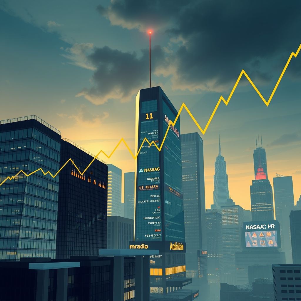 US Markets Diverge: Nasdaq Slumps as Tech Giants Face Pullback