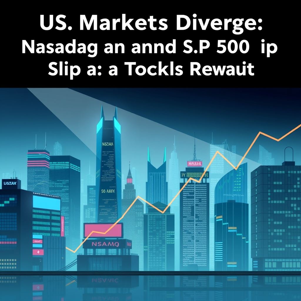 US Markets Diverge: Nasdaq and S&P 500 Slip as Tech Stocks Retreat