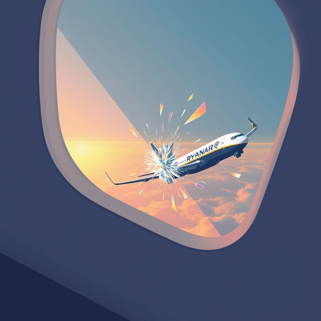 Mid Air Crisis: Ryanair Flight Window Shatters at 20,000 Feet