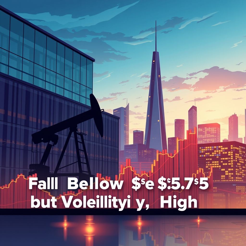 Crude Oil Prices Fall Below $75 but Volatility Remains High
