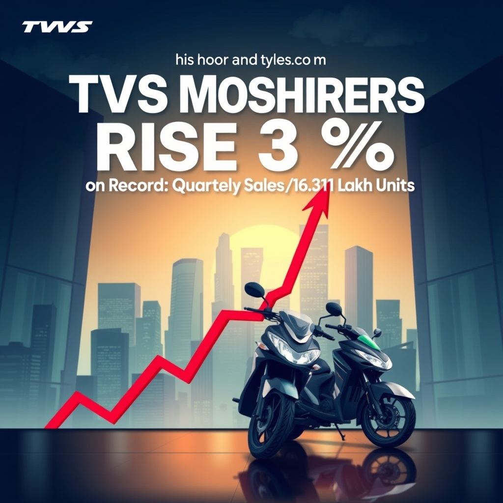 TVS Motor Shares Rise 3% on Record Quarterly Sales of 16.31 Lakh Units