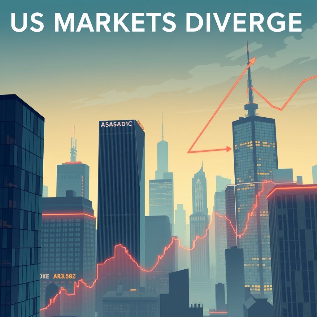 US Markets Diverge: Nasdaq Slumps as Tech Giants and SpaceX Drag Indices