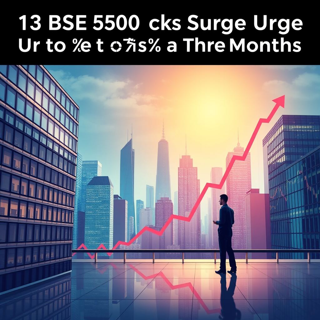 13 BSE 500 Stocks Surge Up to 200% in Just Three Months