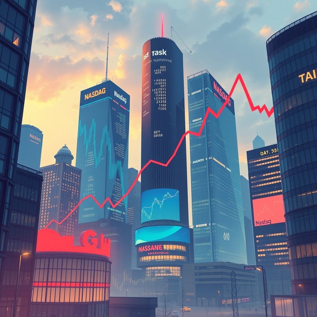 US Markets Diverge: Nasdaq Slumps as Tech Giants Face Pressure