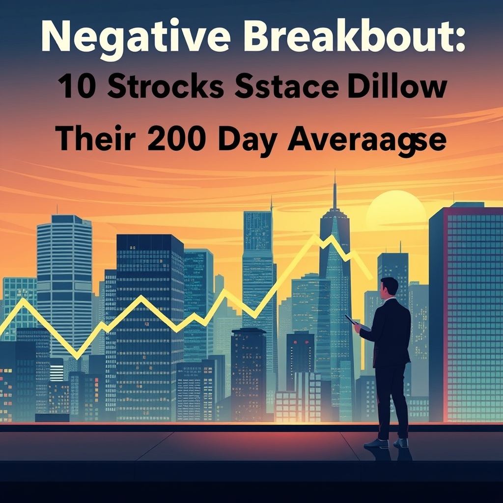 Negative Breakout: 10 Stocks Cross Below Their 200 Day Moving Average