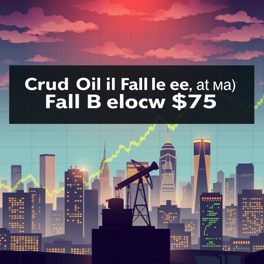 Crude Oil Prices Fall Below $75, But Volatility Remains High