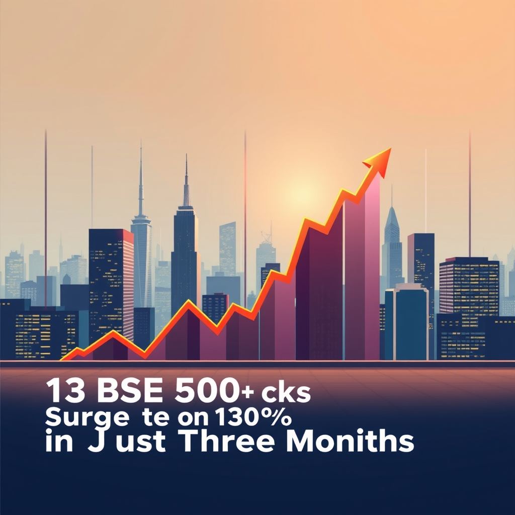 13 BSE 500 Stocks Surge Up to 200% in Just Three Months