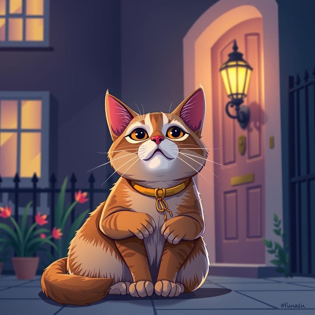Larry The Cat Waits At Downing Street