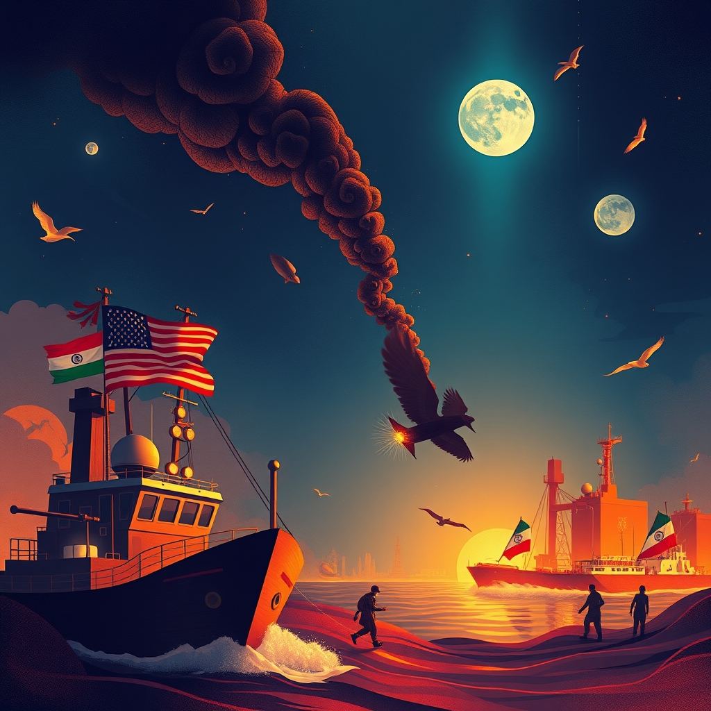الولايات المتحدة تضرب إيران بعد هجوم على سفينة في مضيق هرمز: تصاعد الأزمة