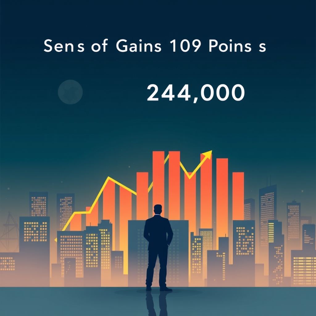 Sensex Gains 109 Points as Nifty Crosses 24,050 Mark
